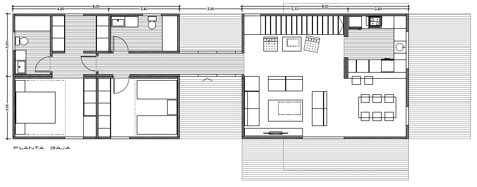 Modelo 150 m2 Vitale Loft 3 habitaciones con 3 baños